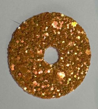 Schielende Augen - Glitzer - orange