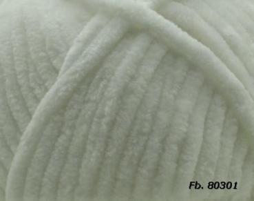 Preview: Himalaya Dolphin Baby 80301 Schneeweiß – Detail der Chenille-Struktur