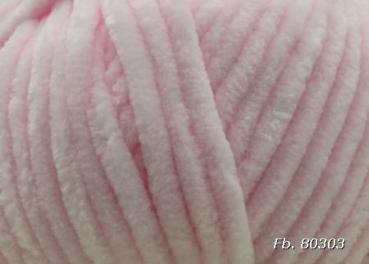 Preview: Himalaya Dolphin Baby 80303 Babyrosa – Detail der Chenille-Struktur