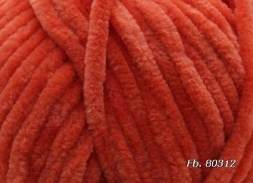 Preview: Himalaya Dolphin Baby 80312 Lachs – Detail der Chenille-Struktur