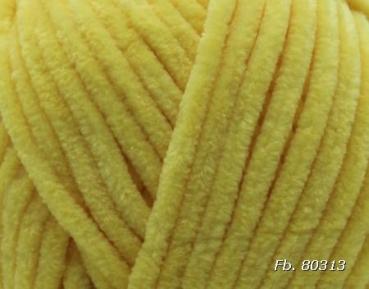 Preview: Himalaya Dolphin Baby 80313 Gelb – Detail der Chenille-Struktur