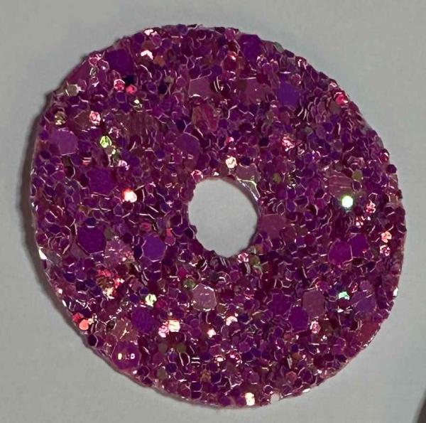 Schielende Augen - Glitzer - lila