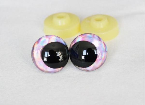 Schielende Augen - Holo - blassrosa