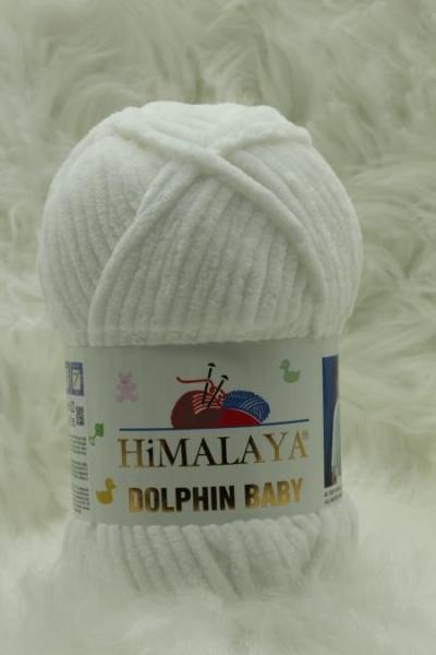 Himalaya Dolphin Baby 80301 Schneeweiß Chenille-Garn, 100g, für Amigurumi