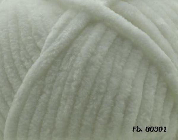 Himalaya Dolphin Baby 80301 Schneeweiß – Detail der Chenille-Struktur