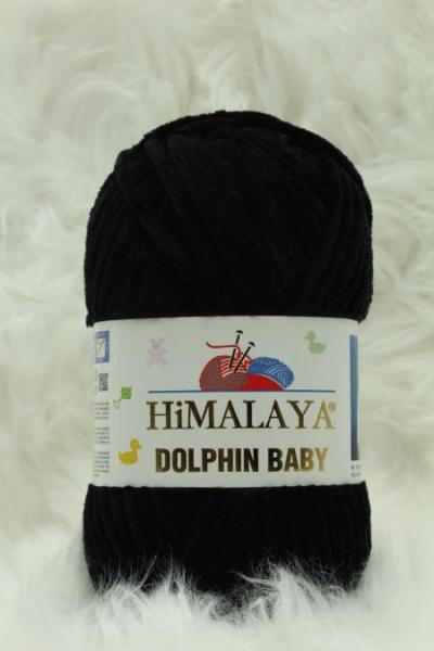 Himalaya Dolphin Baby 80311 Schwarz Chenille-Garn, 100g, für Amigurumi